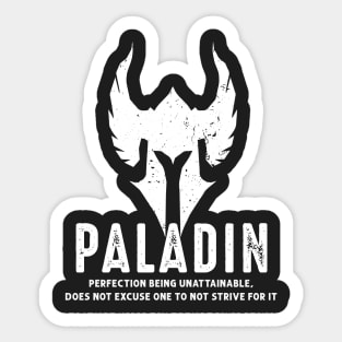 Funny Paladin Gamer D20 Dice Dungeon Dragons Gaming Gift Sticker